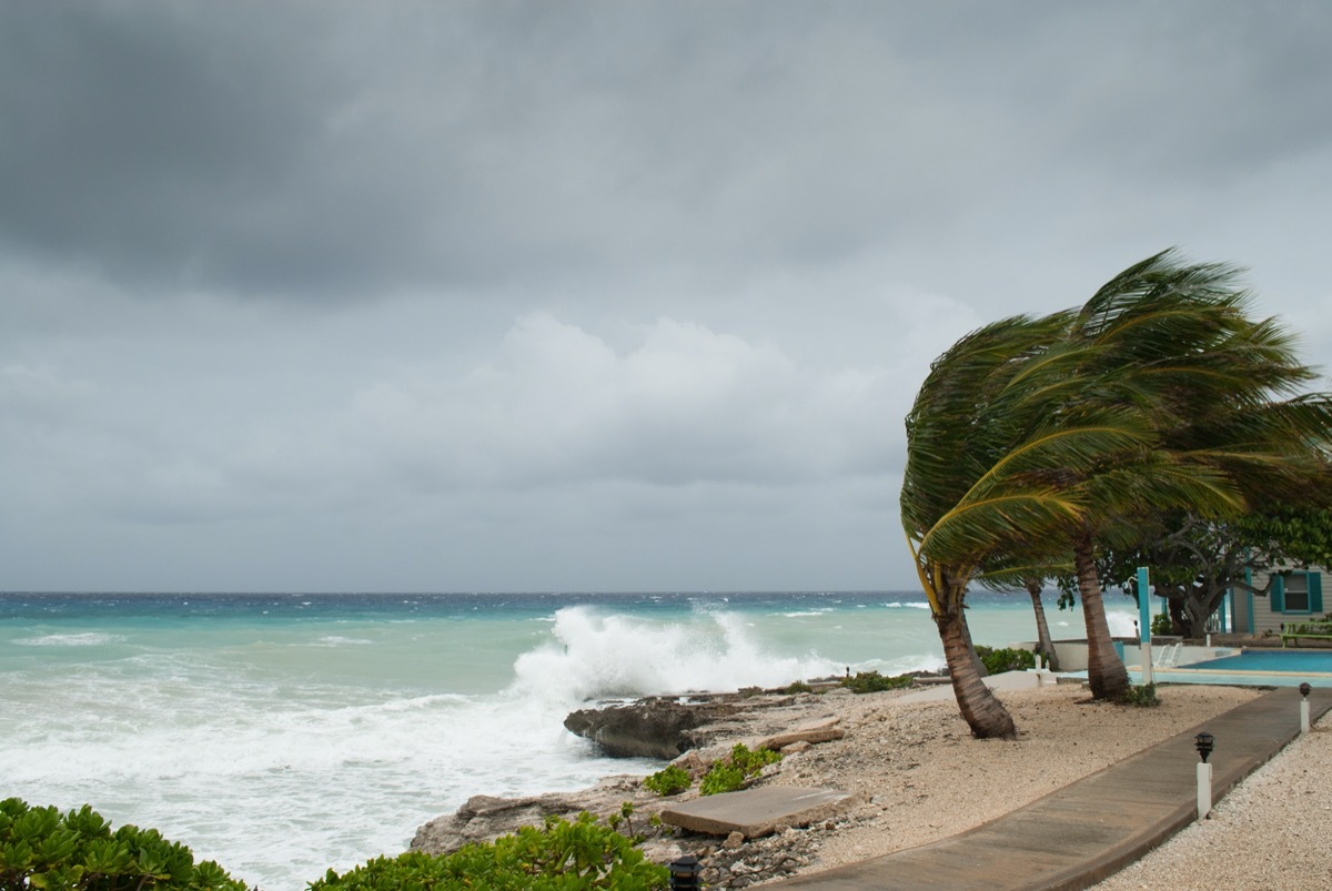 Storm on the beach.