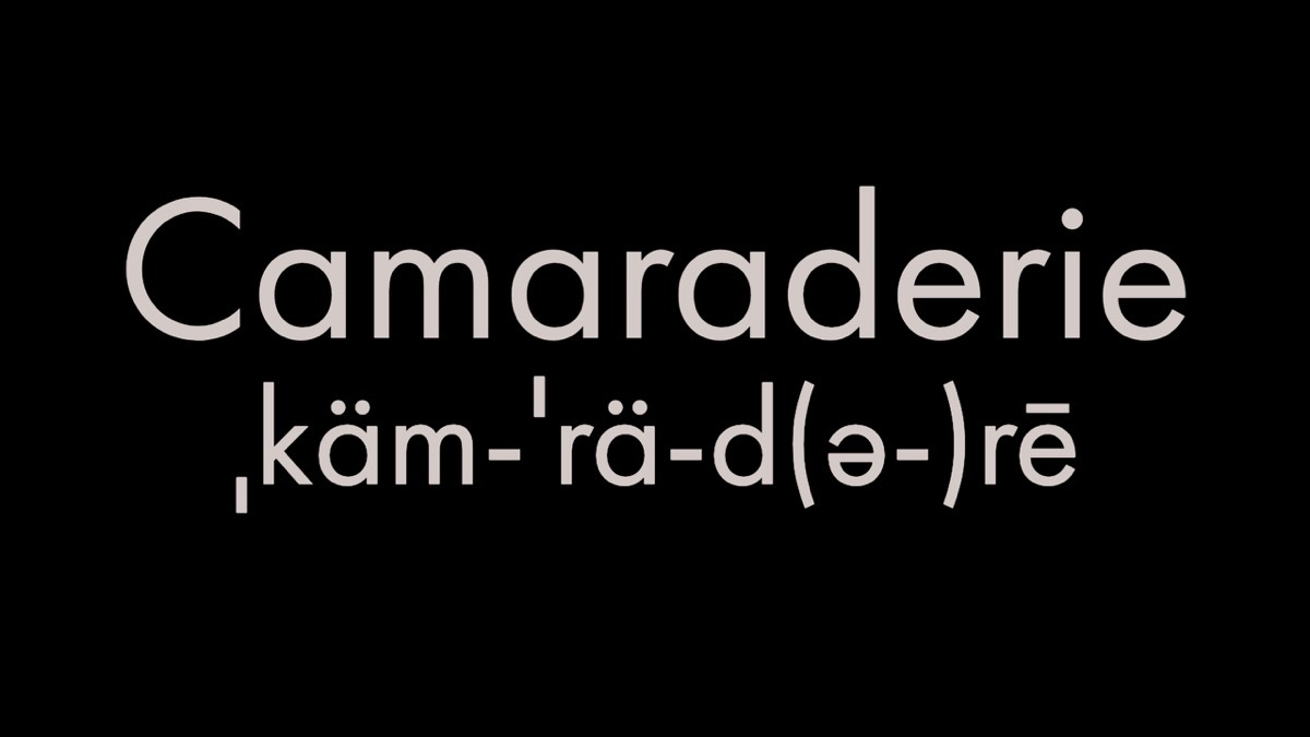 How to pronounce camaraderie 