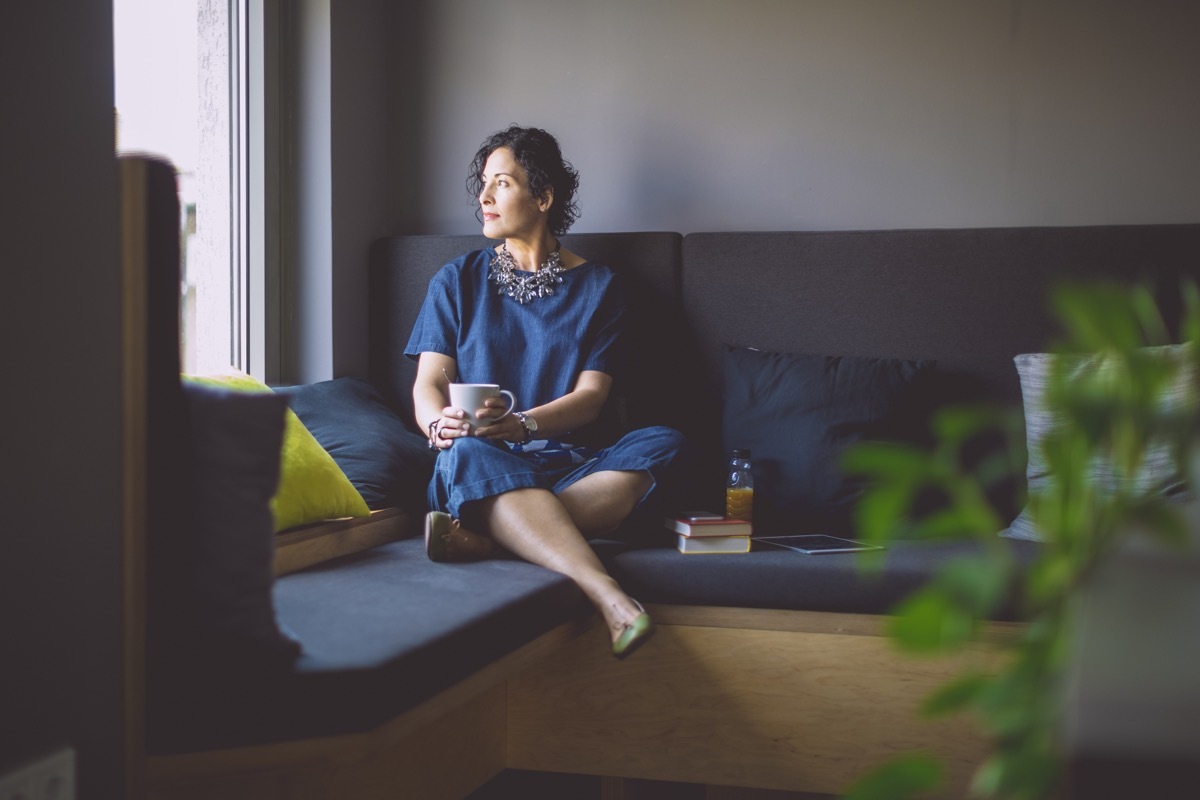 Businesswoman taking a break