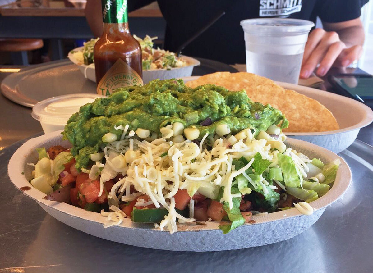 chipotle worst salad sofritas guac