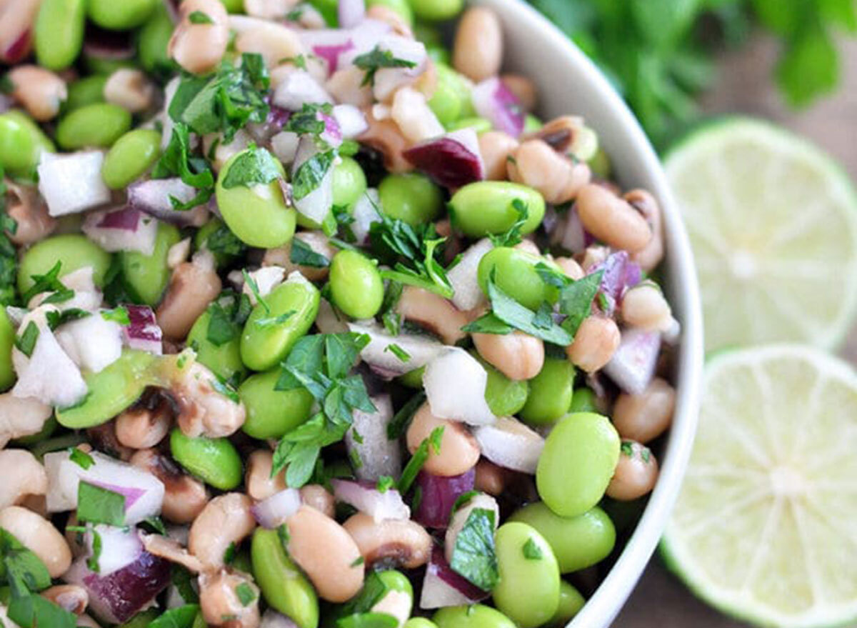 edamame black eyed pea citrus salad