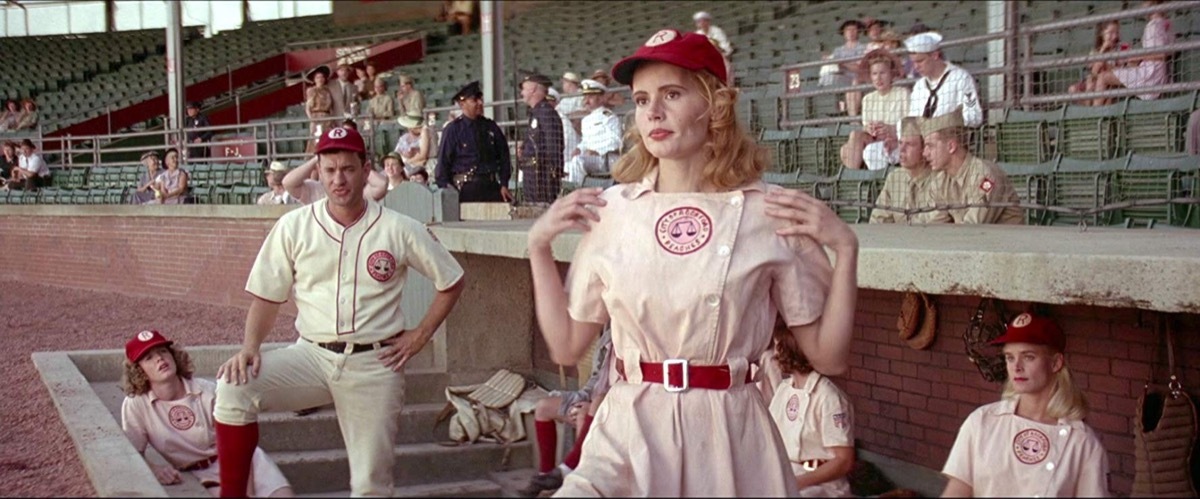 Geena Davis and Tom Hanks in A League of Their Own (1992)