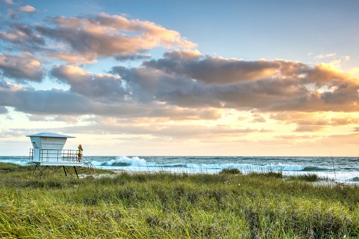 sunset along florida's treasure coast