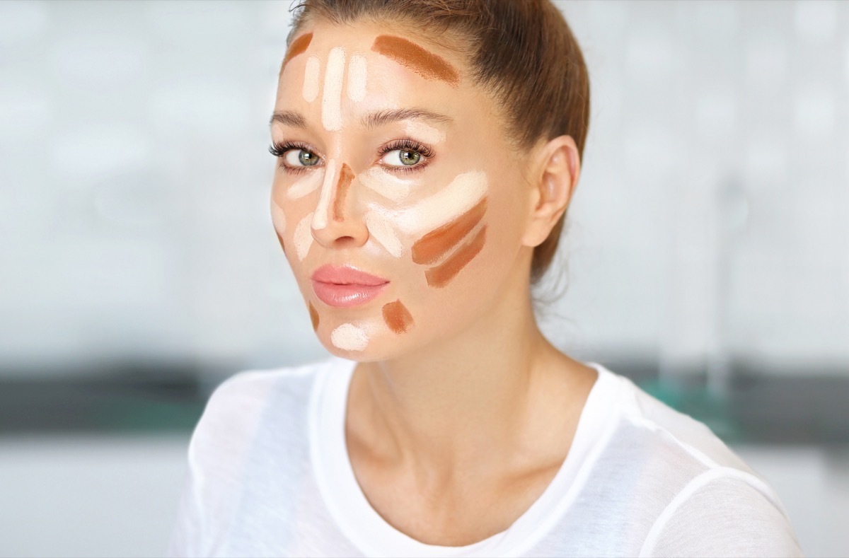 Woman with Contour Makeup