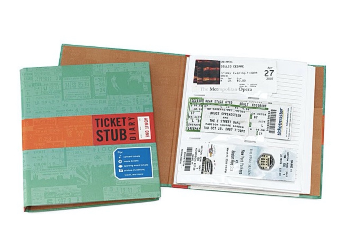 ticket stub diary