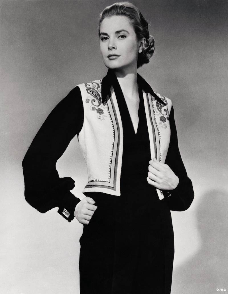 Grace Kelly modeling circa 1950s