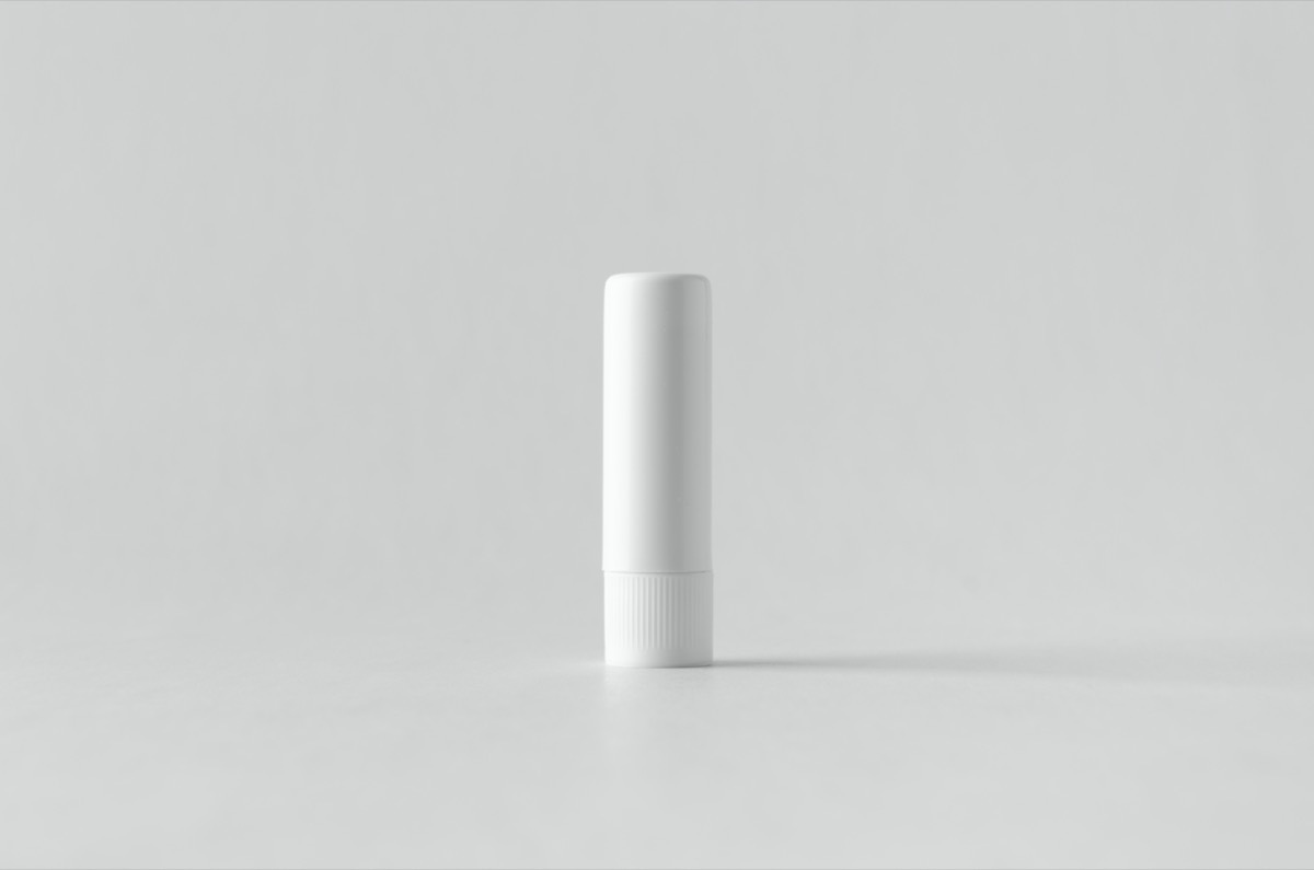 white lip balm tube