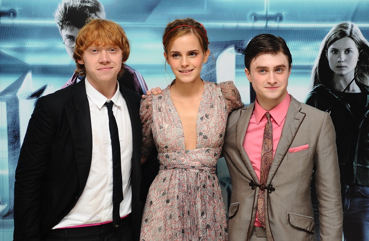 Rupert Grint, Emma Watson, and Daniel Radcliffe in 2009