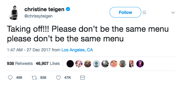 Chrissy Teigen Tweets