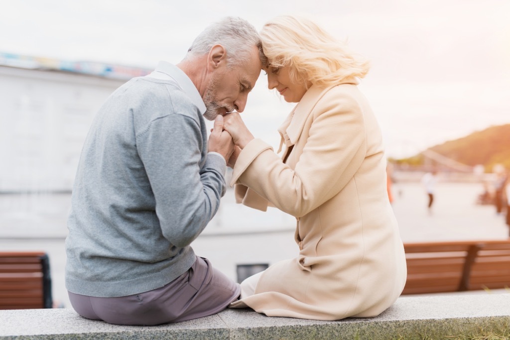 older couple kissing {priorities after 50}