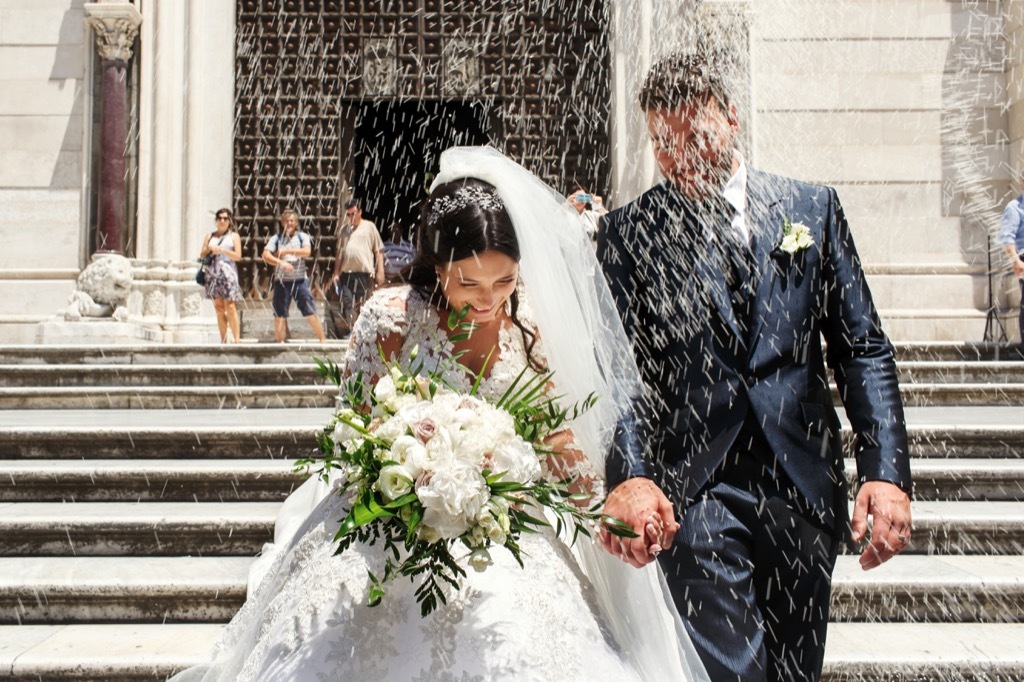 showering the newlyweds 20 Old-Fashioned Wedding Traditions That Nobody Does Anymore