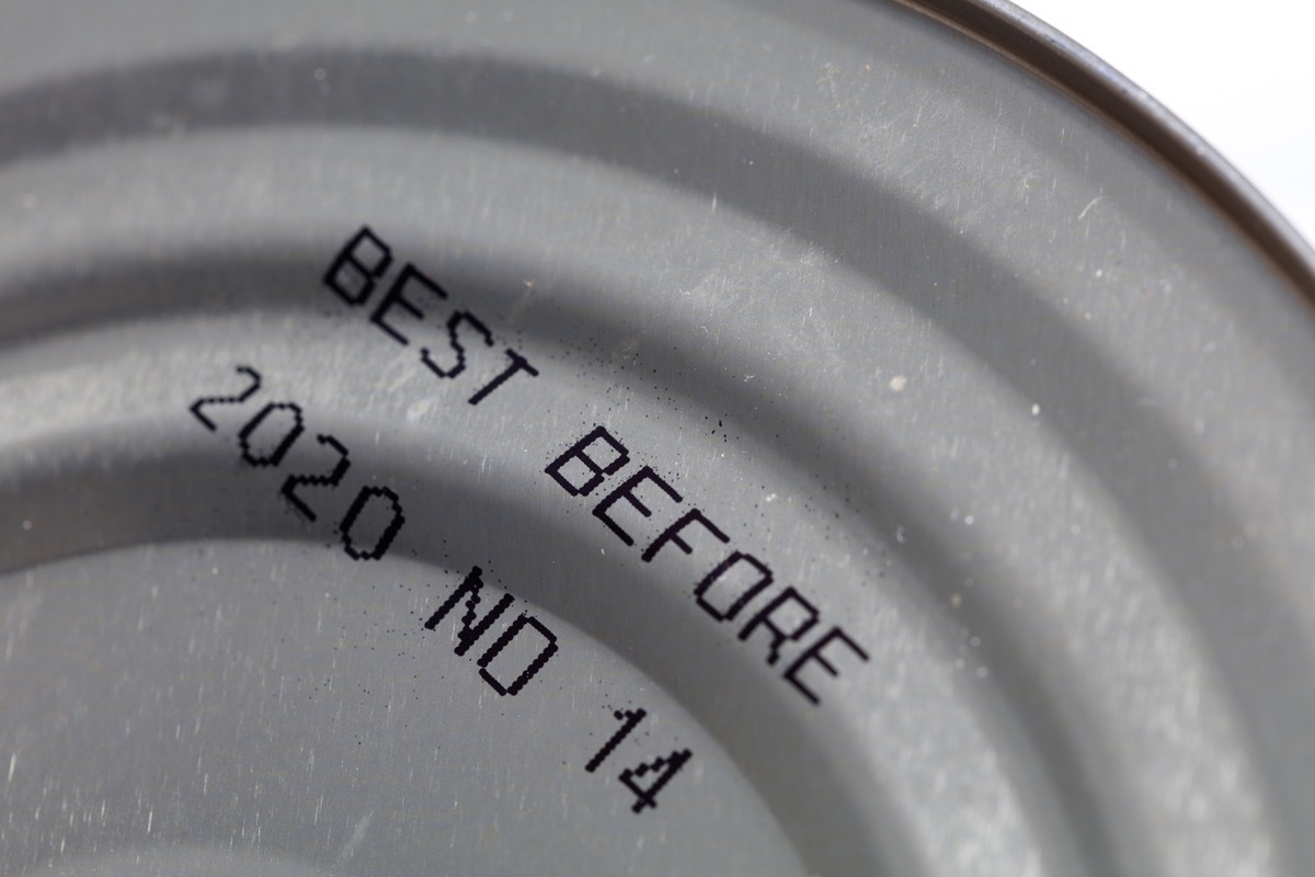 best by date printed on a can