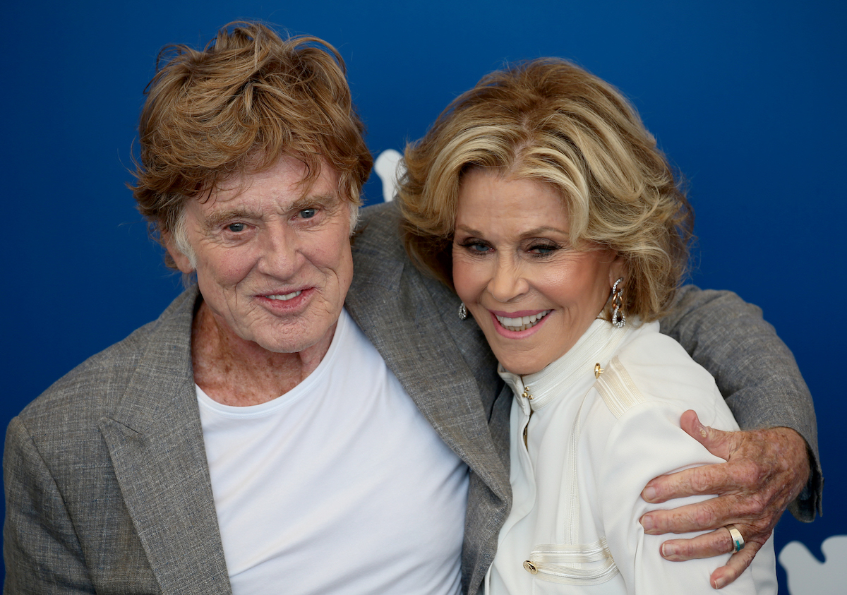 Robert Redford and Jane Fonda at the 2017 Venice Film Festival