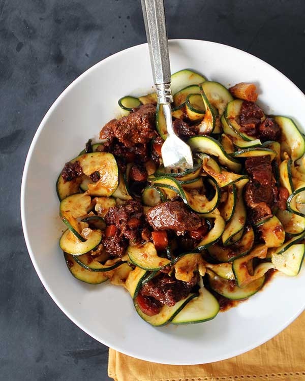 beef stew with zucchini noodles