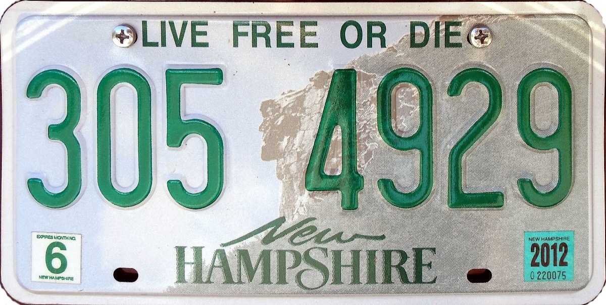 new hampshire license plate