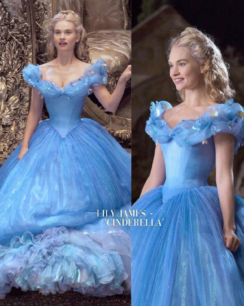 Lily James – Cinderella | 15 Iconic Movie Dresses You Wish You Could Wear | HerBeauty