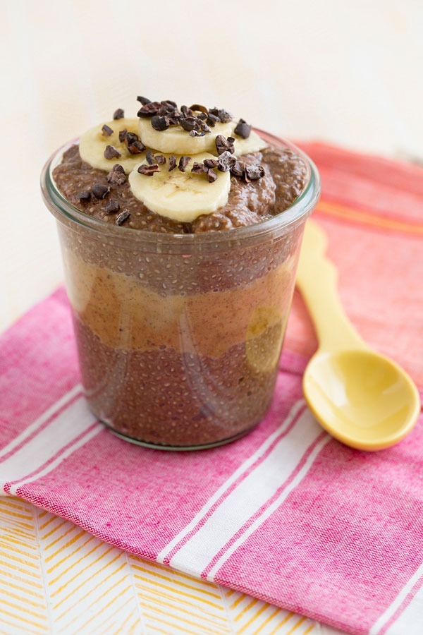 Chocolate Peanut Butter Chia Breakfast Parfait