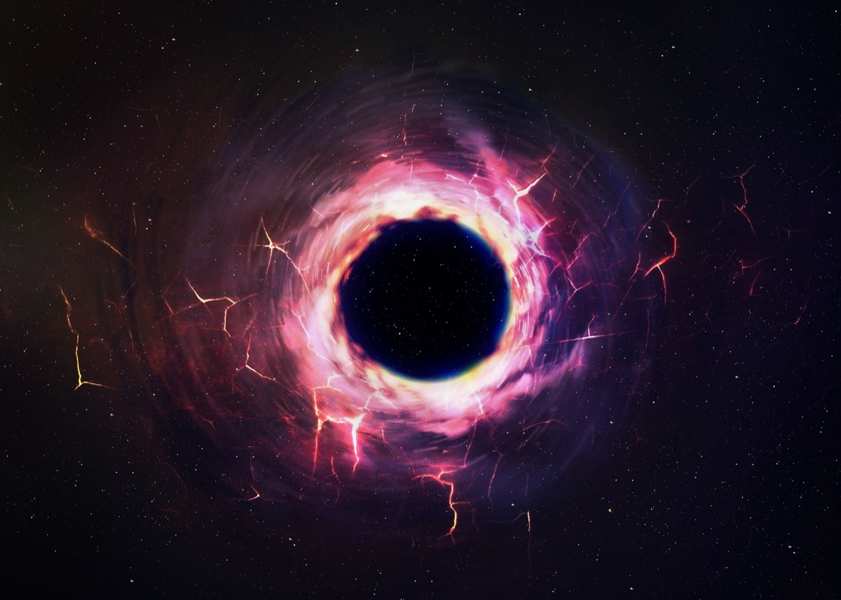 black hole in space