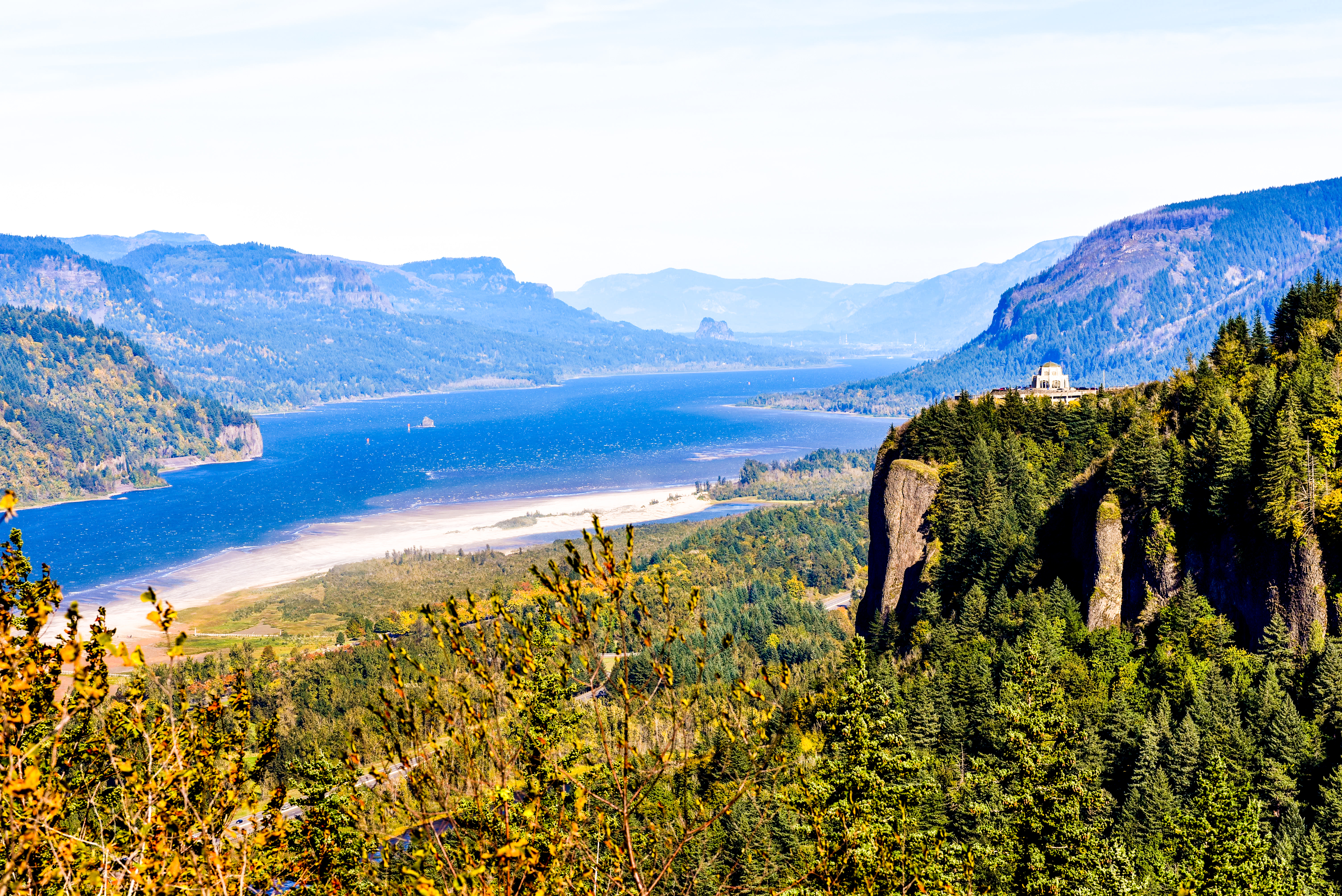 view of the colombia river gorge