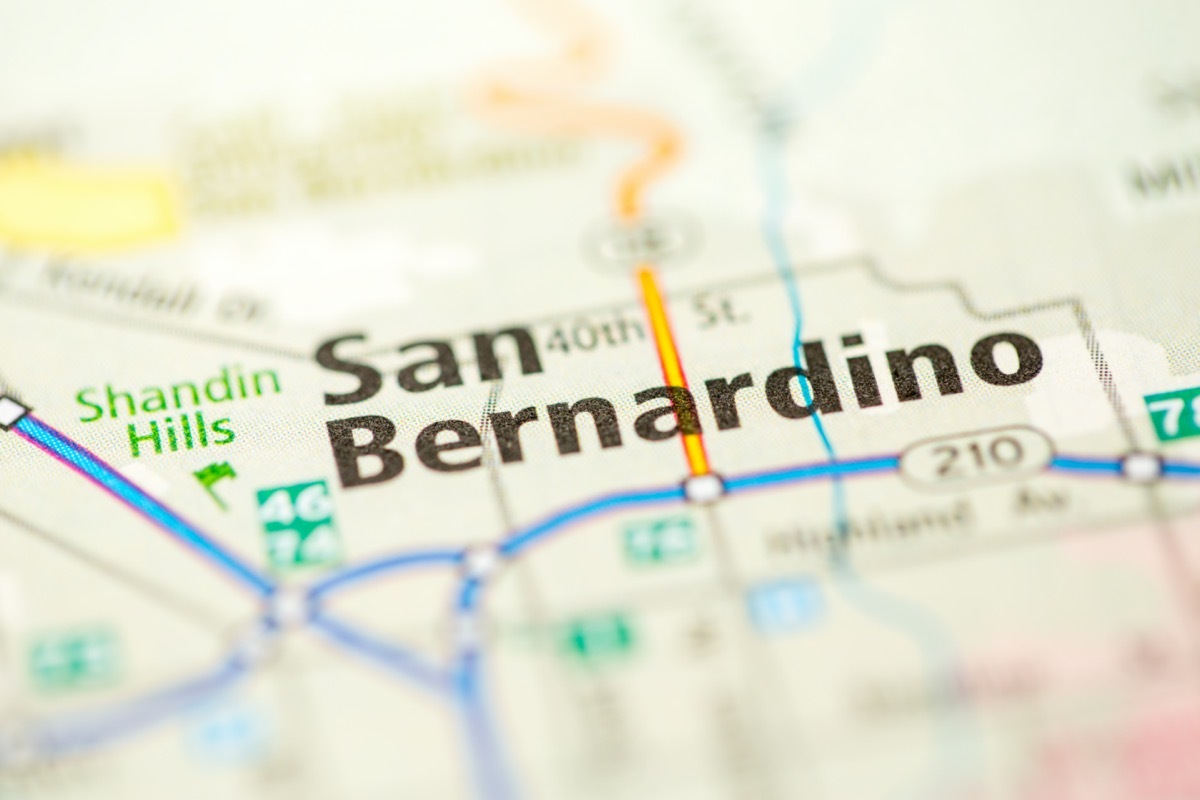 san bernardino map