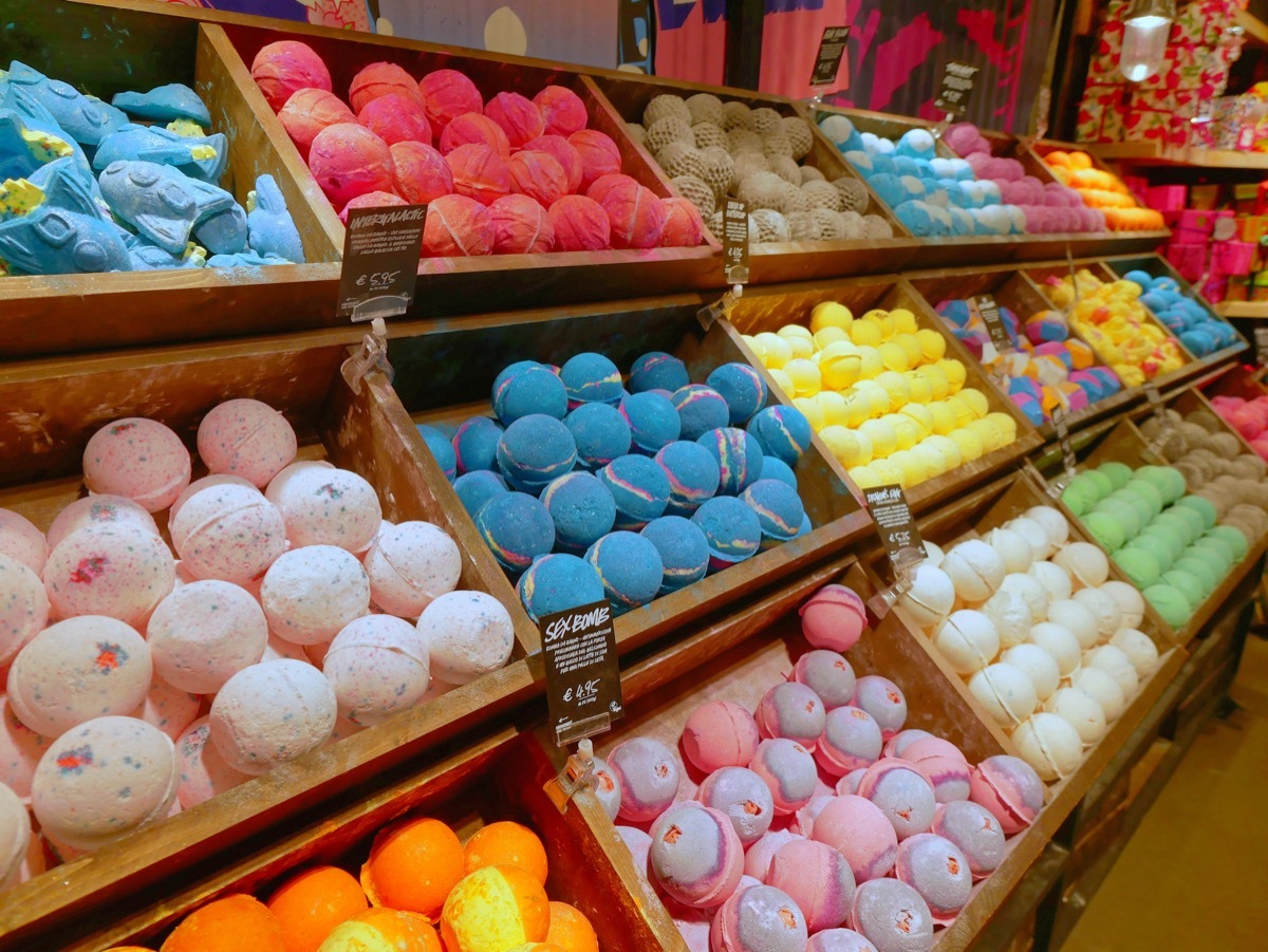 Rome, Italy - Dec 29, 2017: Interior Lush Soap Shop in Rome