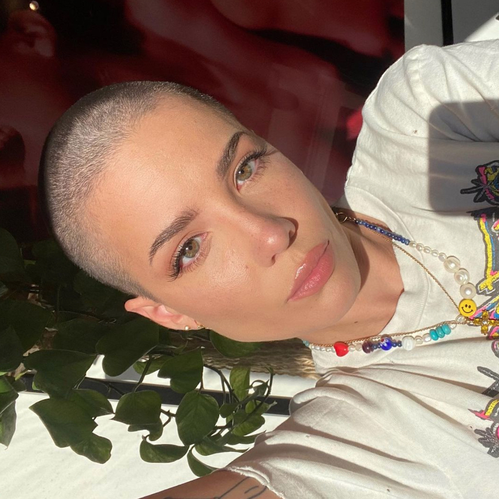 Halsey buzz cut