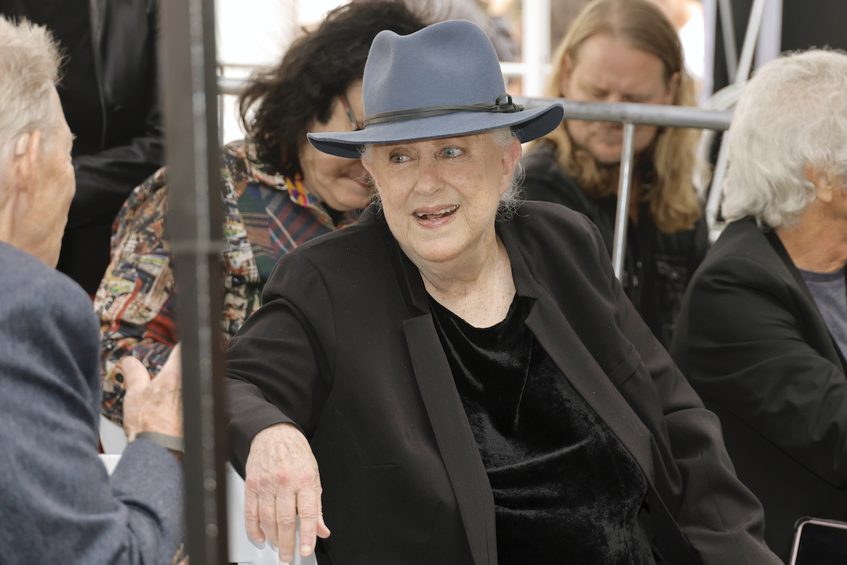 Grace Slick at the Hollywood Walk of Fame star ceremony for Jefferson Airplane in October 2022