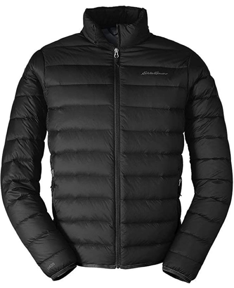 black eddie bauer puffer jacket