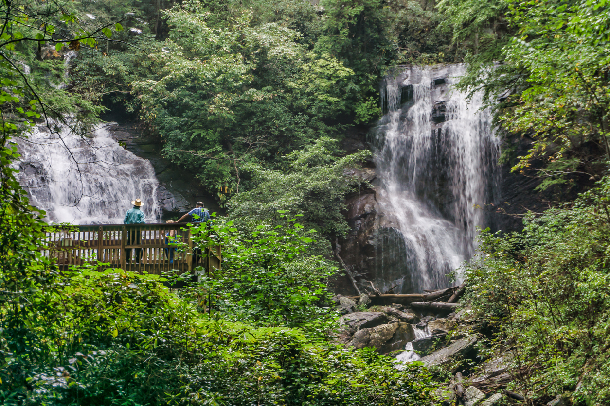 A view of the Anna Ruby Falls in Georgia