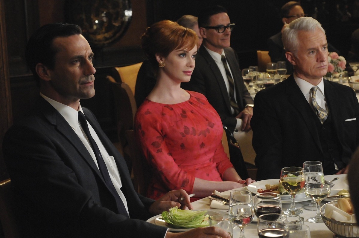 Jon Hamm, Christina Hendricks, and John Slattery on Mad Men