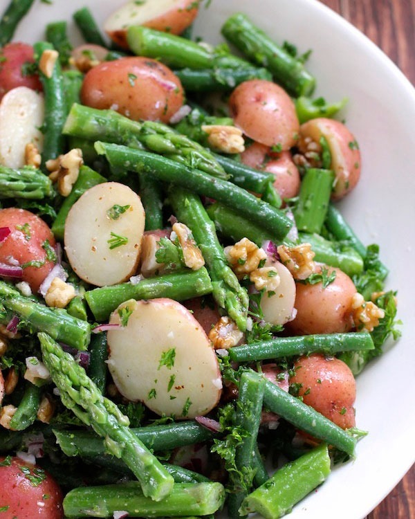 Resistant starch recipes Potato Salad with Green Beans and Asparagus