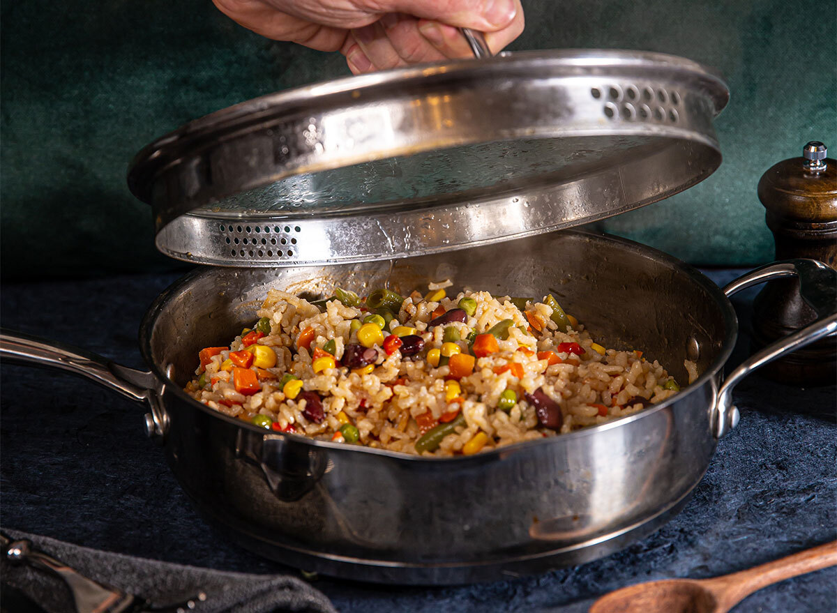 lifting lid on stew