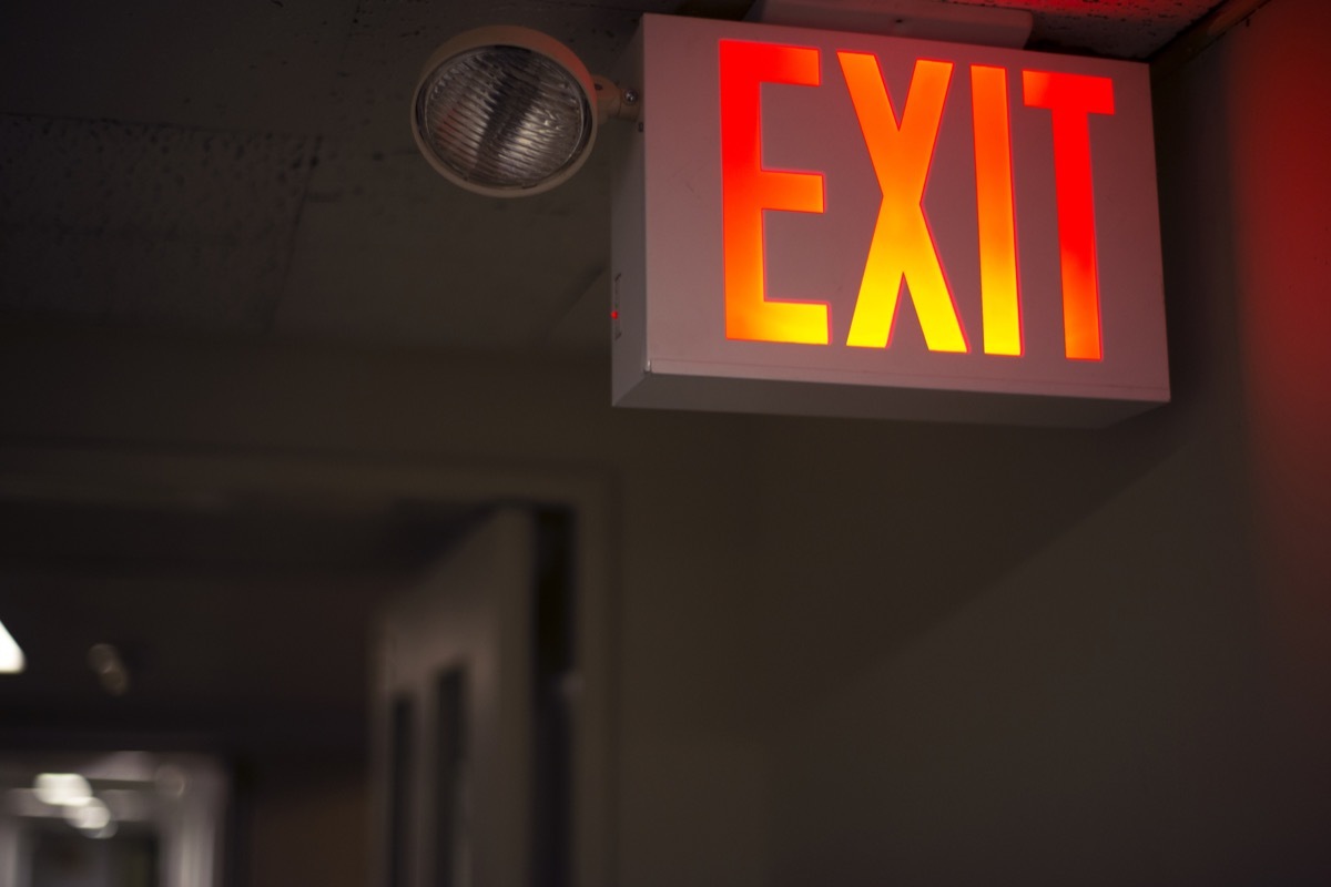 emergency exit sign