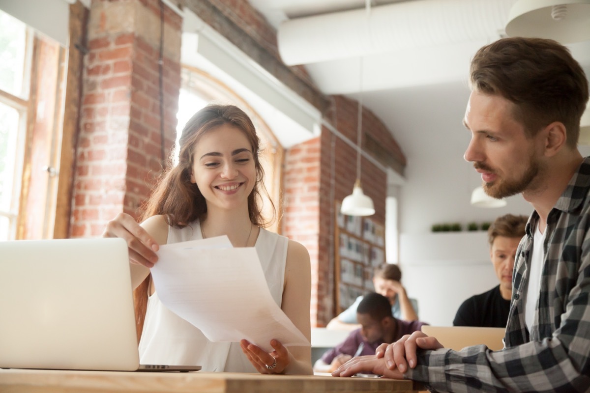 coworkers sharing resources small acts of kindness