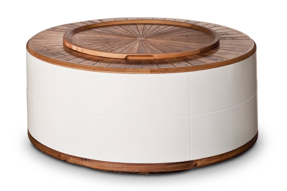 Apt2B Round Coffee Table Storage Furniture