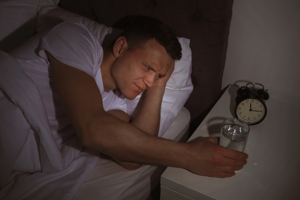 water on nightstand