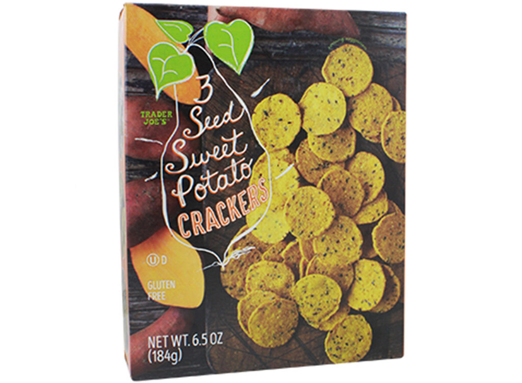 Three-seed sweet potato crackers