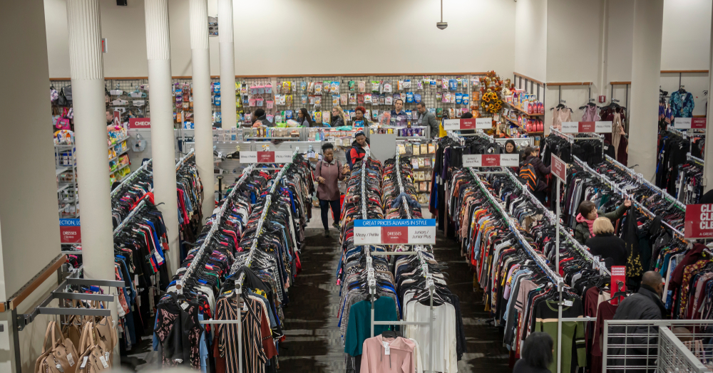 inside burlington coat factory store