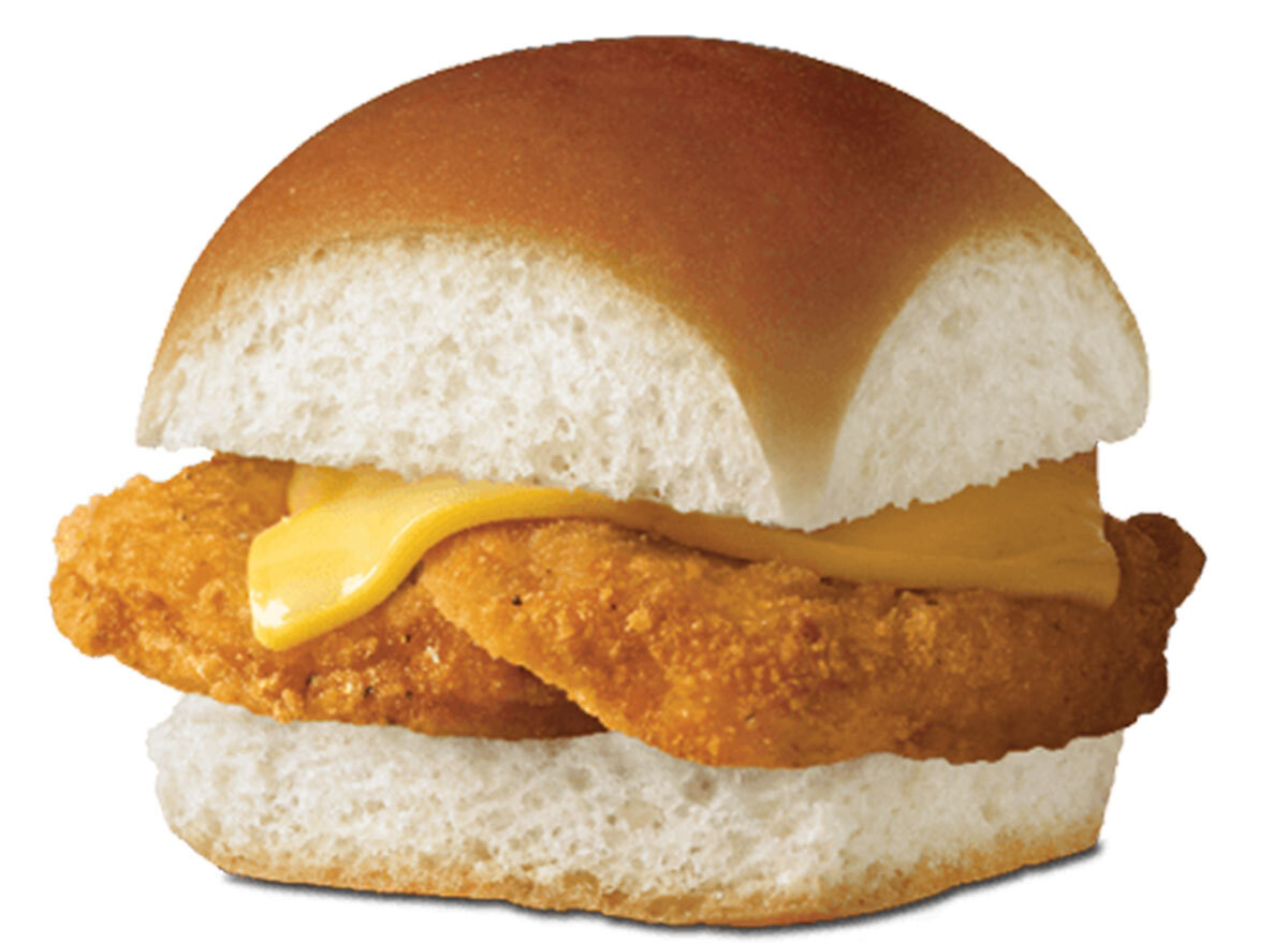 Chicken ring slider with cheese