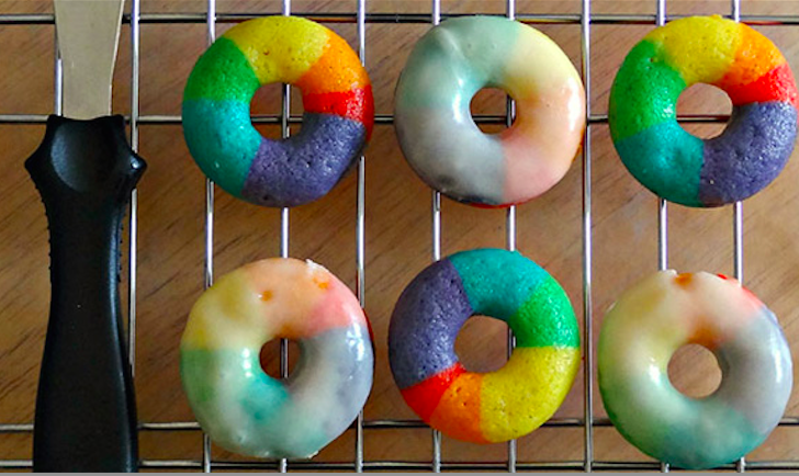 7. Rainbow Donuts