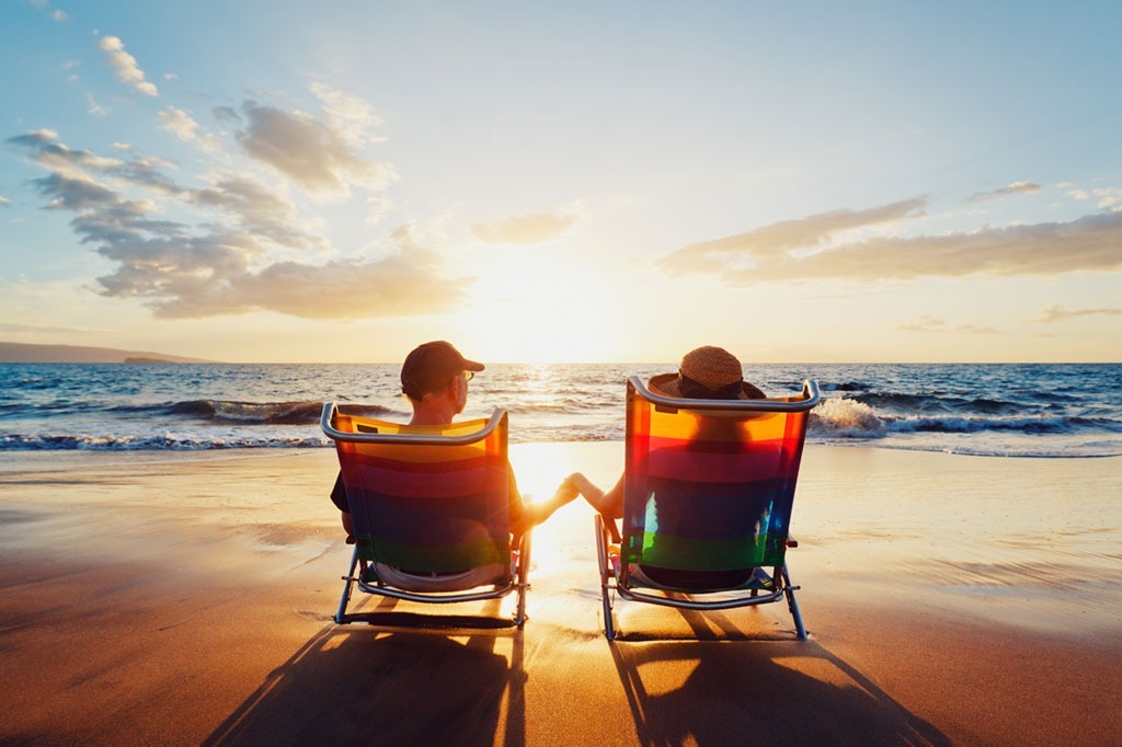 Beach, couple on the beach