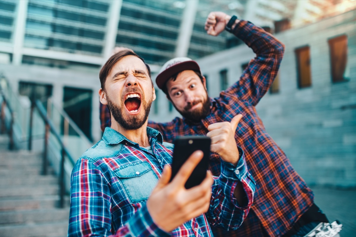 man celebrating after winning lottery