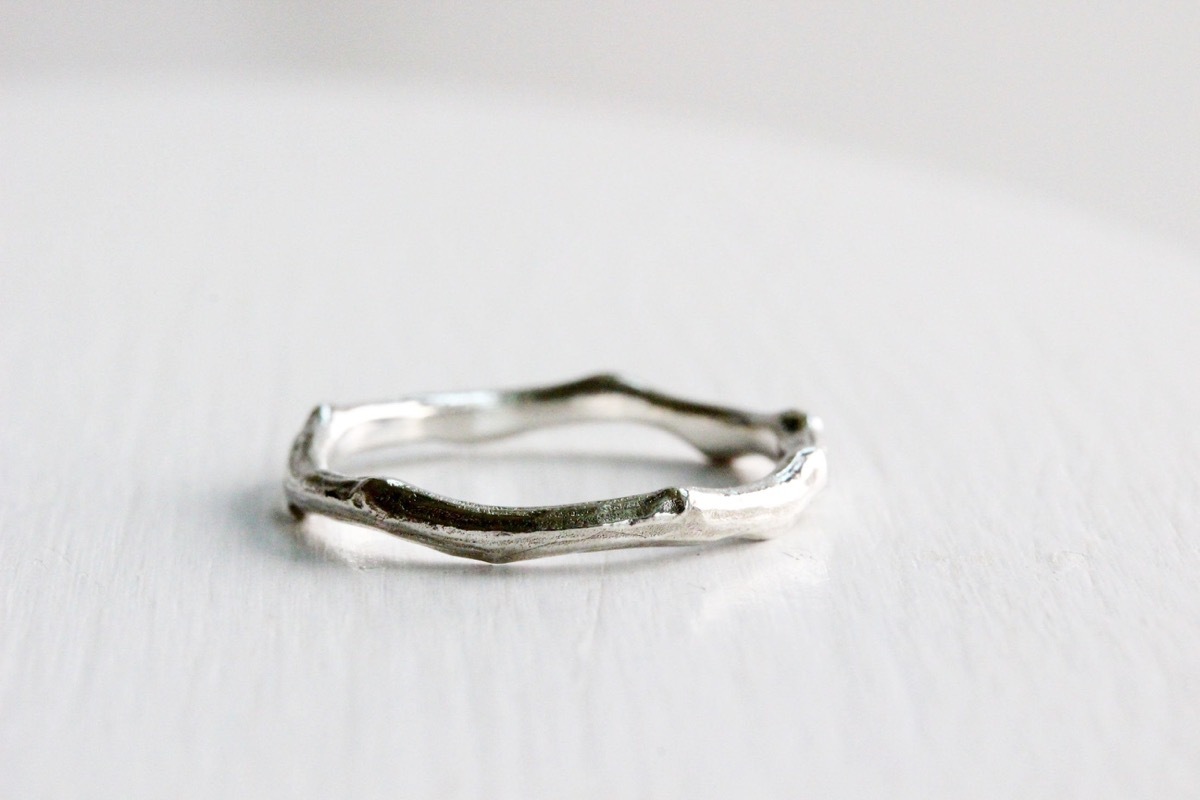 silver ring that looks like a tree branch, Etsy jewelry