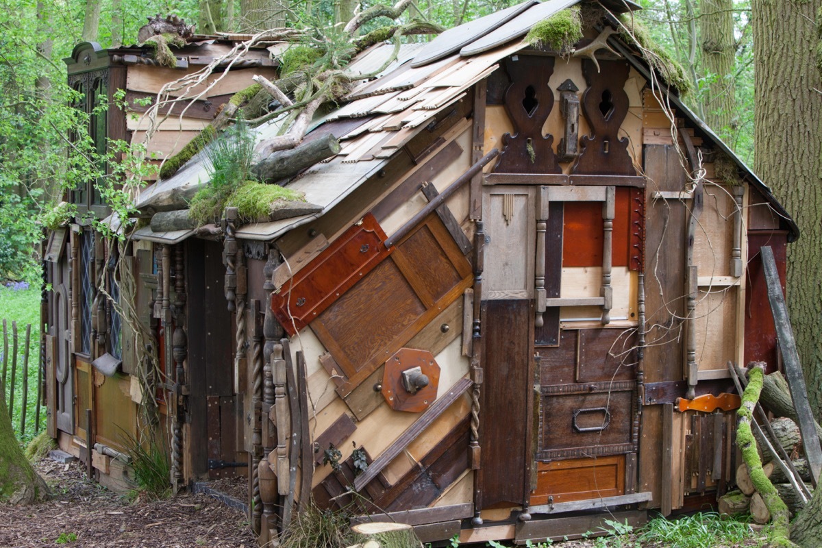 wooden recycled house, unique houses