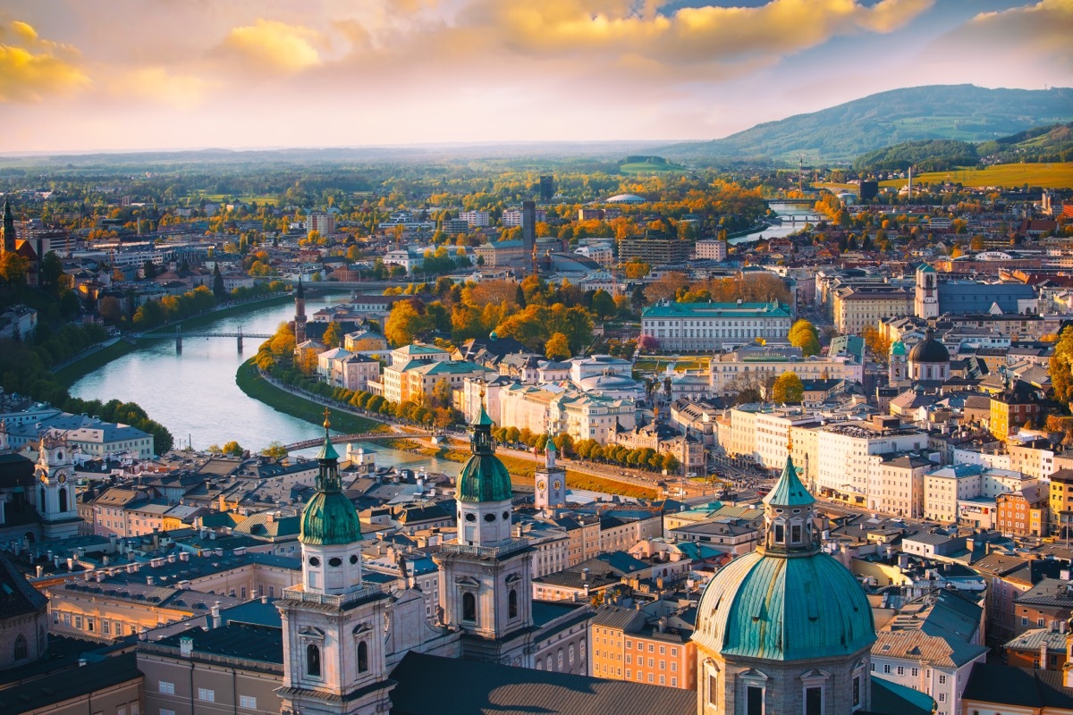 Beautiful view of Vienna, Austria. 