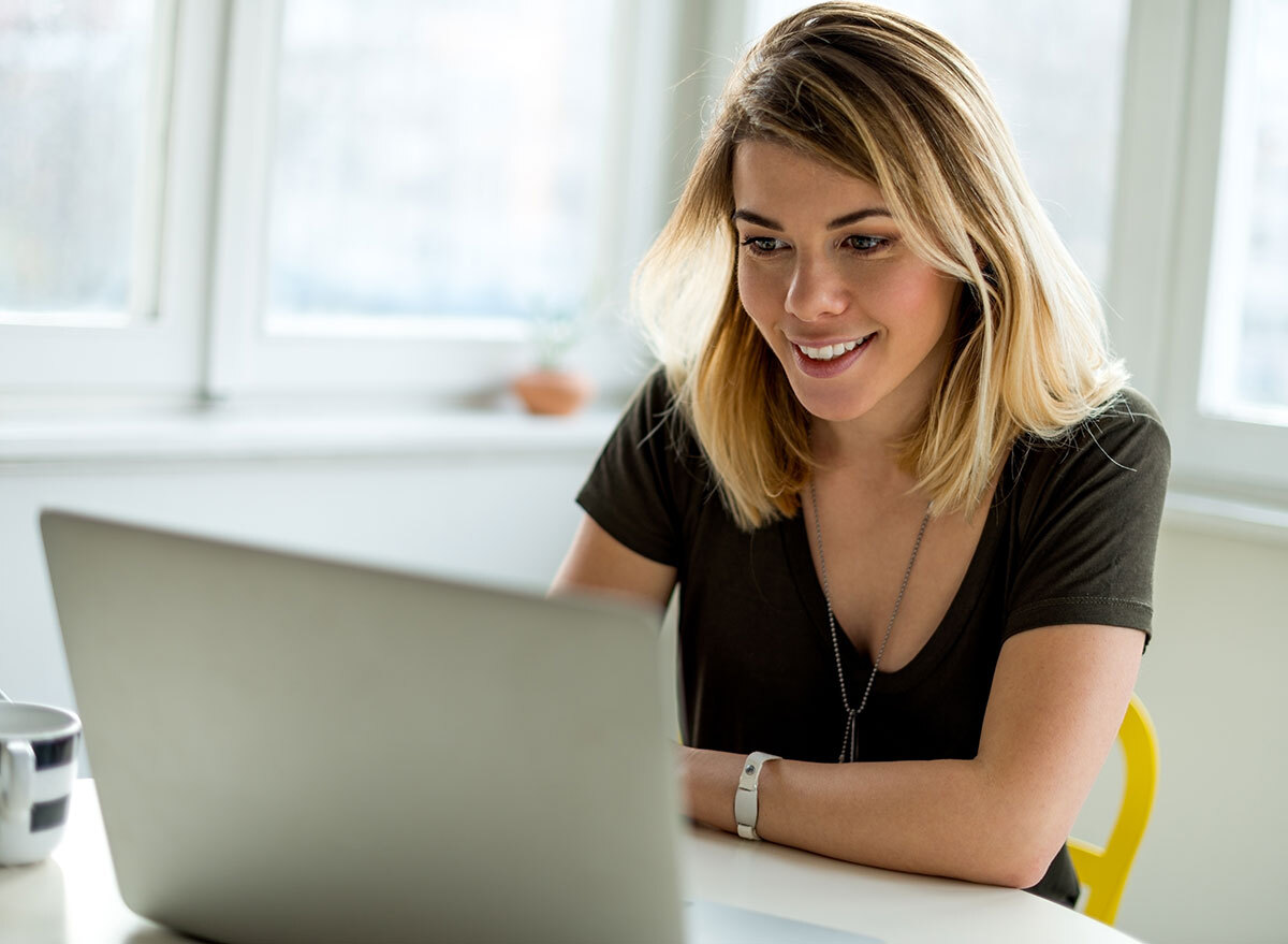 woman on computer