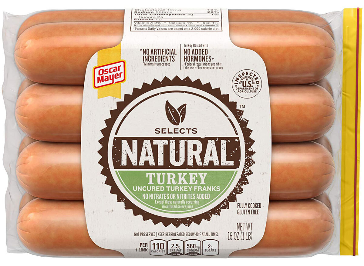 oscar mayer selects natural turkey franks