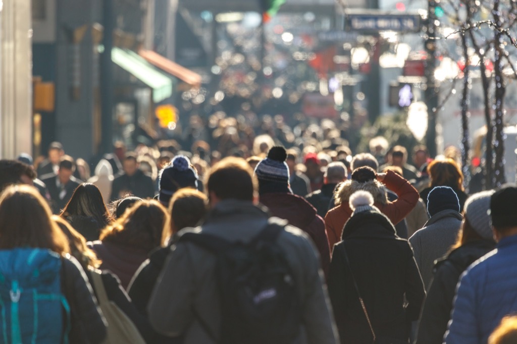 city dwellers pedestrians walking stress stressed out