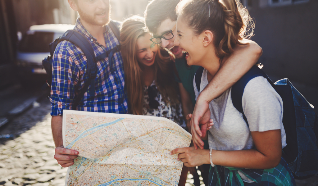 Tourists with Map