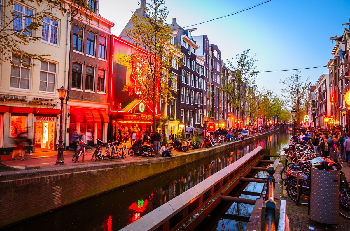 the infamous red light district of amsterdam